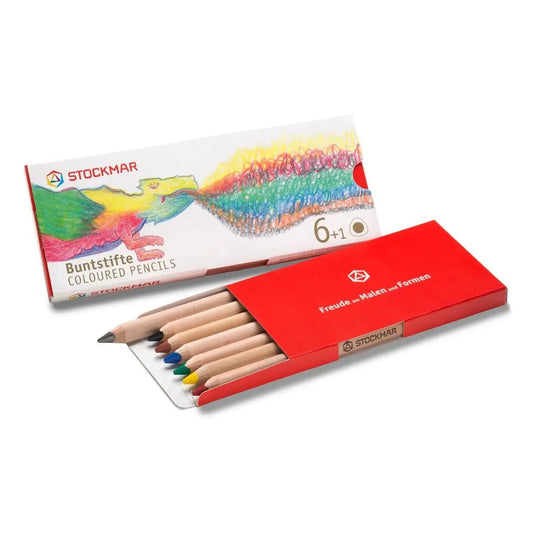 Stockmar - Stockmar - Kleurpotloden assortiment driekant 6+1 - Playlaan