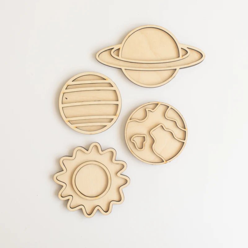 Studio de Rijk - Studio de Rijk - Houten Speeltray set - Planeten - Playlaan