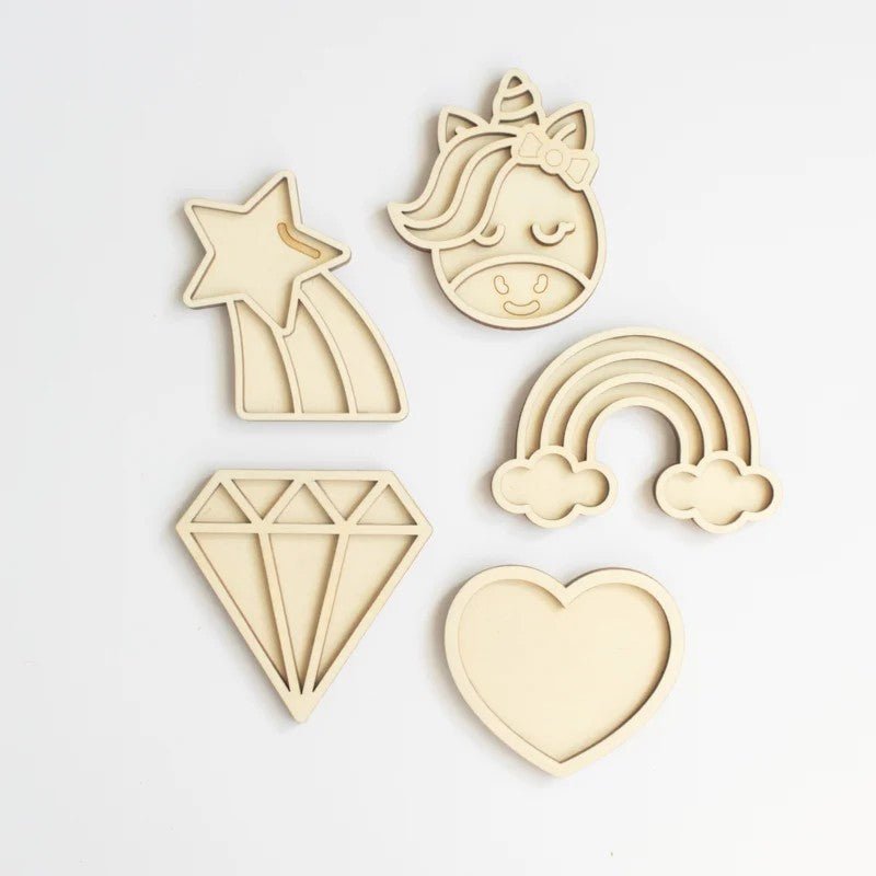 Studio de Rijk - Studio de Rijk - Houten Speeltray set - Unicorn - Playlaan