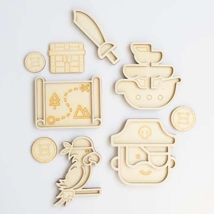 Studio de Rijk - Studio de Rijk - Vulvormen Speeltray miniset - Piraat - Playlaan