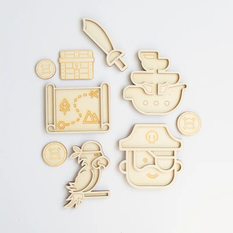 Studio de Rijk - Studio de Rijk - Vulvormen Speeltray miniset - Piraat - Playlaan