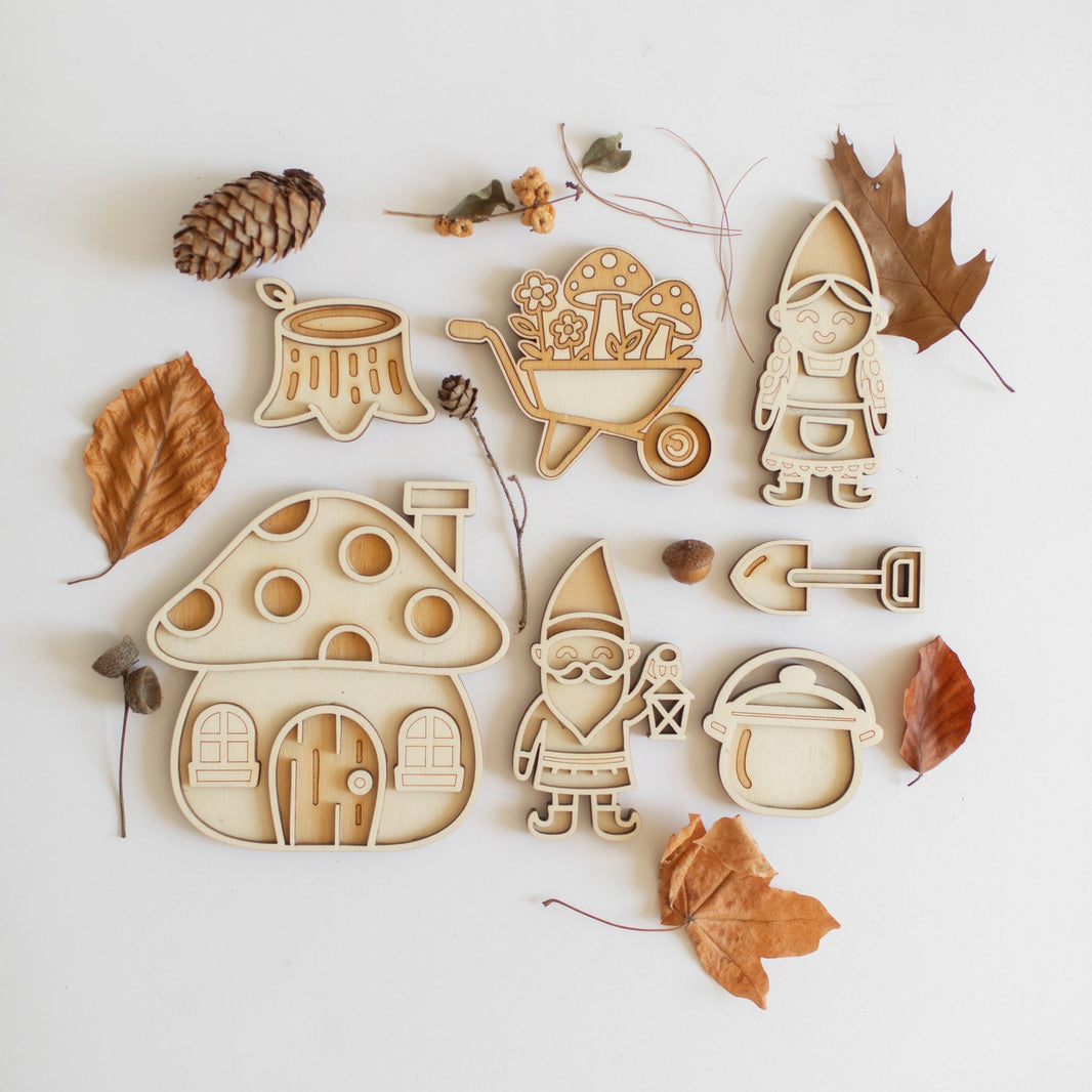 Studio de Rijk - Studio de Rijk - Vulvormen speeltray set - Kabouterdorpje - Playlaan