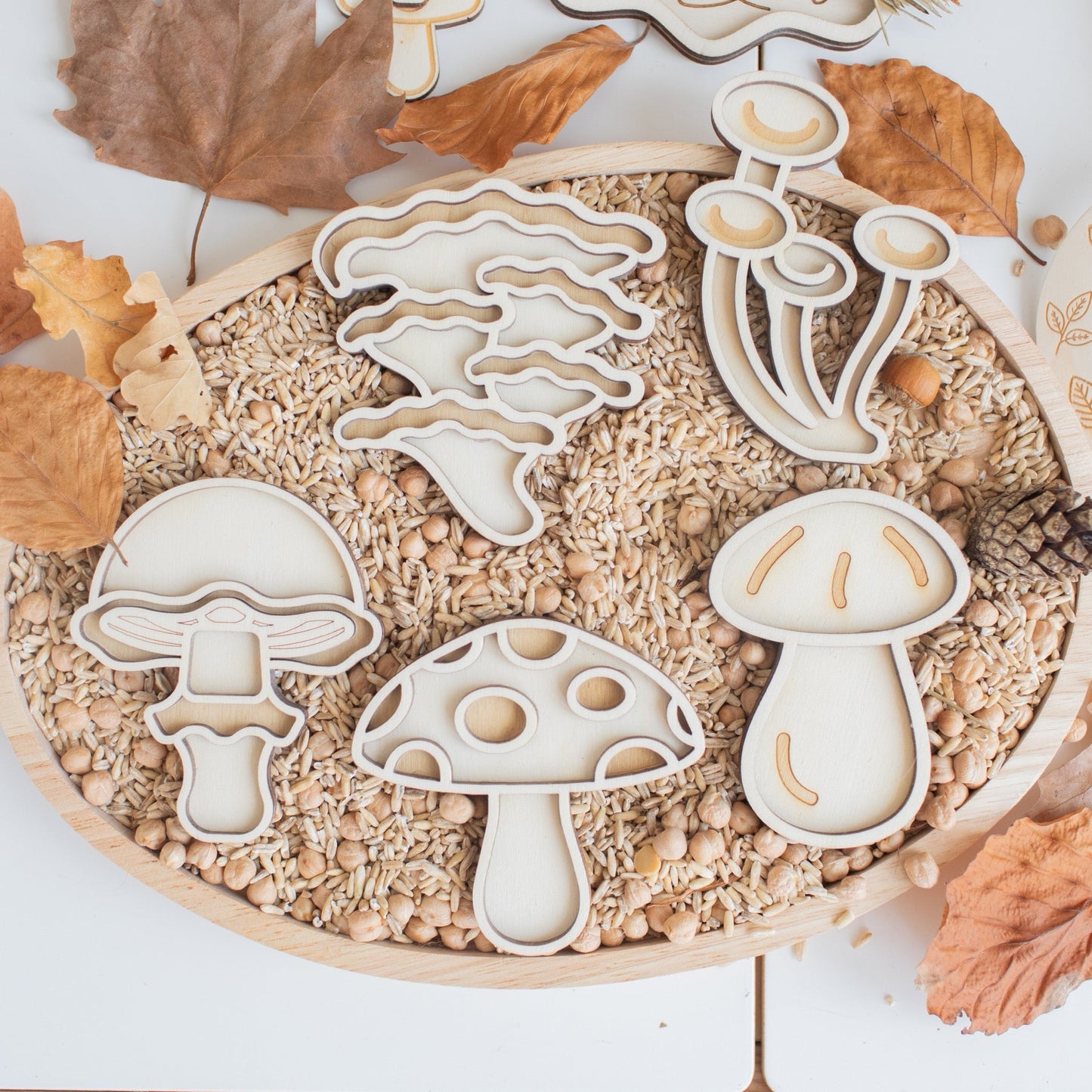 Studio de Rijk - Studio de Rijk - Vulvormen speeltray set - Paddestoelen - Playlaan