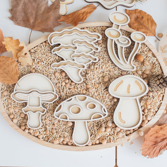 Studio de Rijk - Studio de Rijk - Vulvormen speeltray set - Paddestoelen - Playlaan