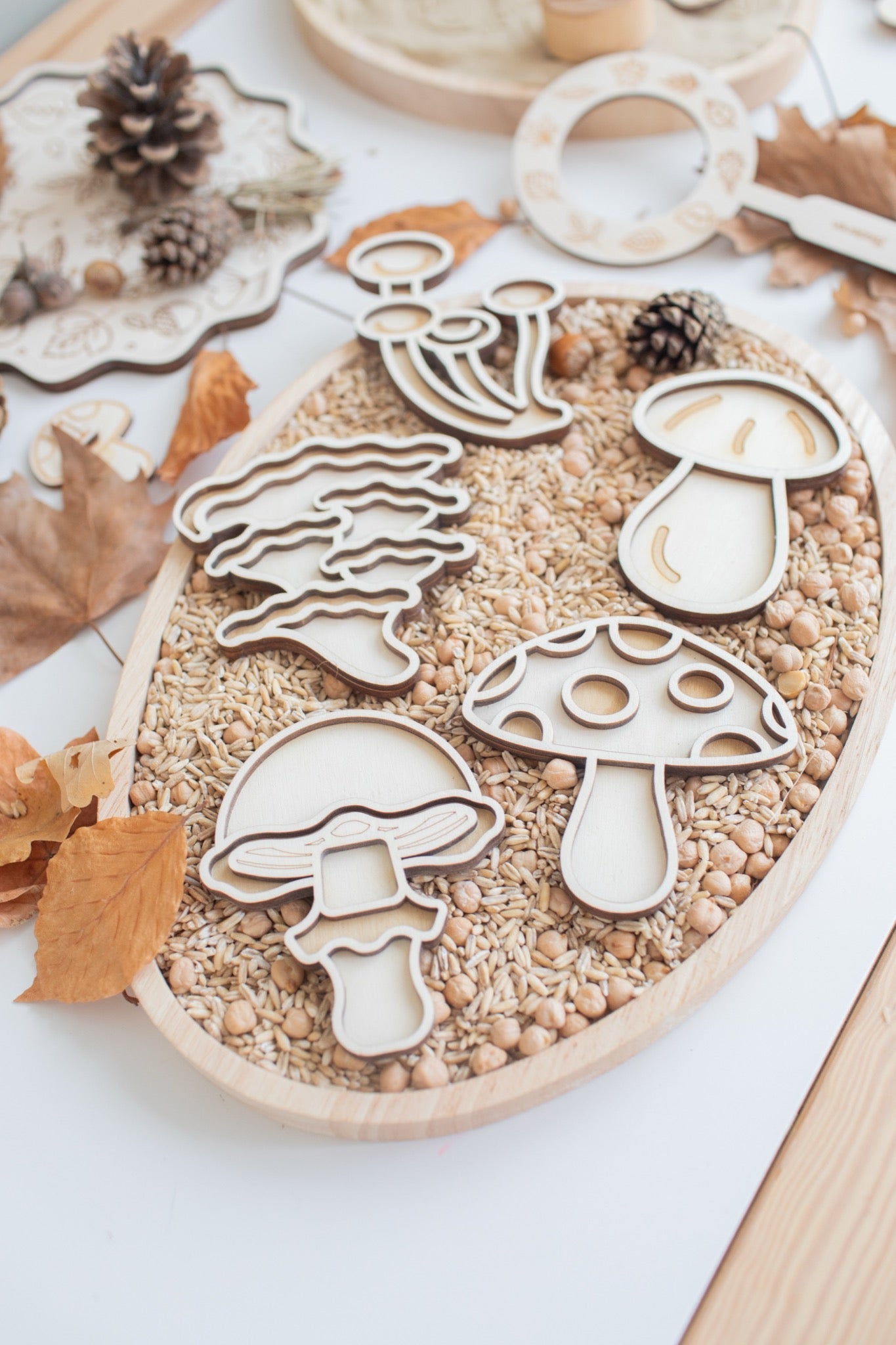Studio de Rijk - Studio de Rijk - Vulvormen speeltray set - Paddestoelen - Playlaan