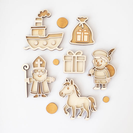 Studio de Rijk - Studio de Rijk - Vulvormen speeltray set - Sint en Piet - Playlaan