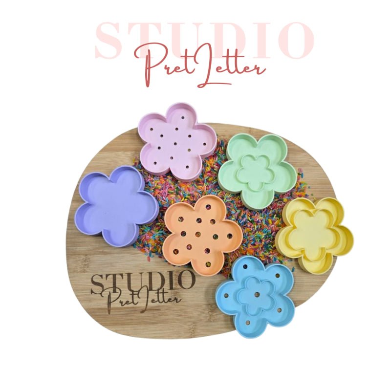 Studio Pretletter - Studio Pretletter - Bloemen zeefjes set 6st - Playlaan