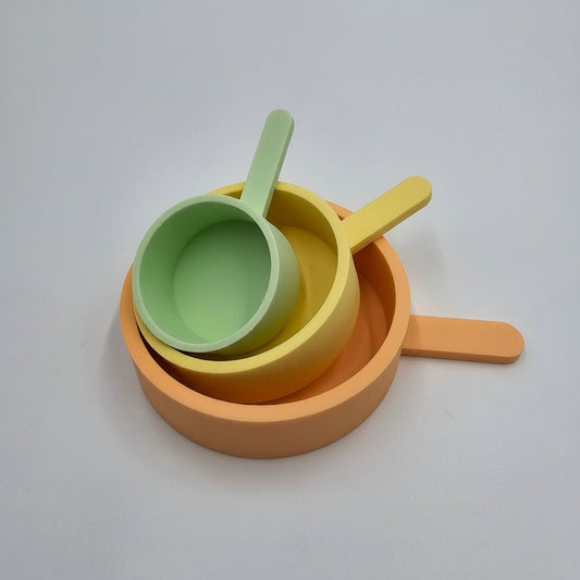 Studio Pretletter - Studio Pretletter - Schepjes set PLA Kleur Pastel (Oranje, Geel, Groen) - Playlaan