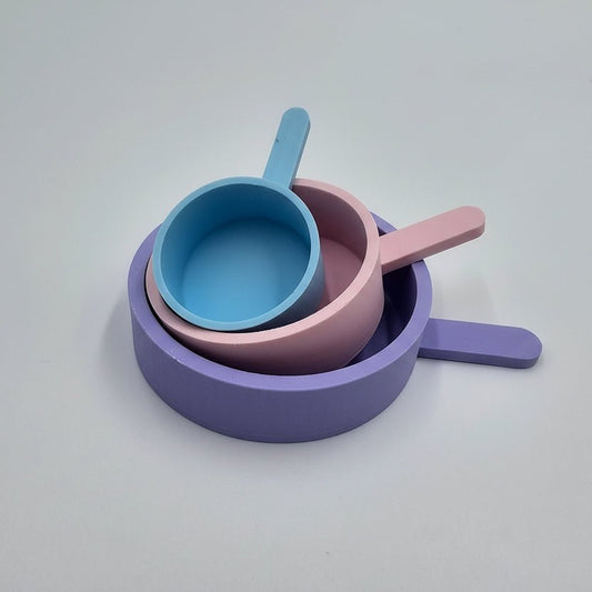 Studio Pretletter - Studio Pretletter - Schepjes set PLA Kleur Pastel (Paars, Roze, Blauw) - Playlaan