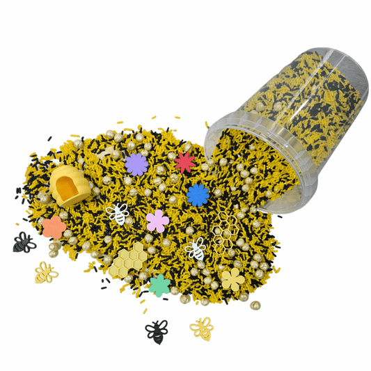 Studio Pretletter - Studio Pretletter - Speelrijst Bijen mix met Loose Parts Bijenkorf - Playlaan