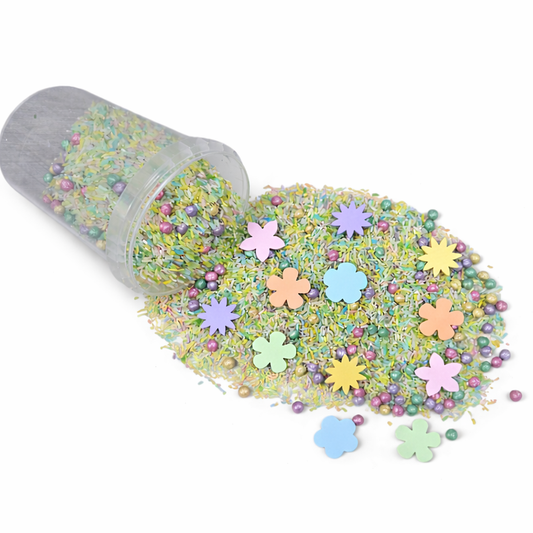 Studio Pretletter - Studio Pretletter - Speelrijst Bloemen mix met Loose Parts (600g) - Playlaan