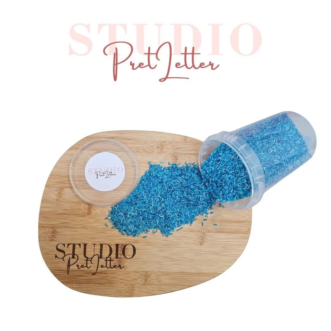 Studio Pretletter - Studio Pretletter - Speelrijst regenboog kleuren - Set van 6 potjes (3kg) - Playlaan