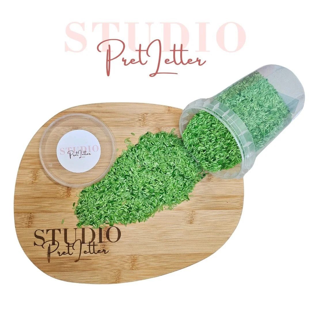 Studio Pretletter - Studio Pretletter - Speelrijst regenboog kleuren - Set van 6 potjes (3kg) - Playlaan