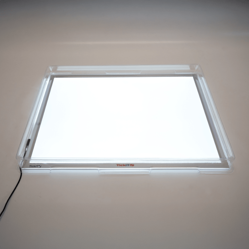 Tickit - Tickit - A2 lichtpaneel met transparante speeltray voor sensorisch spel - Playlaan