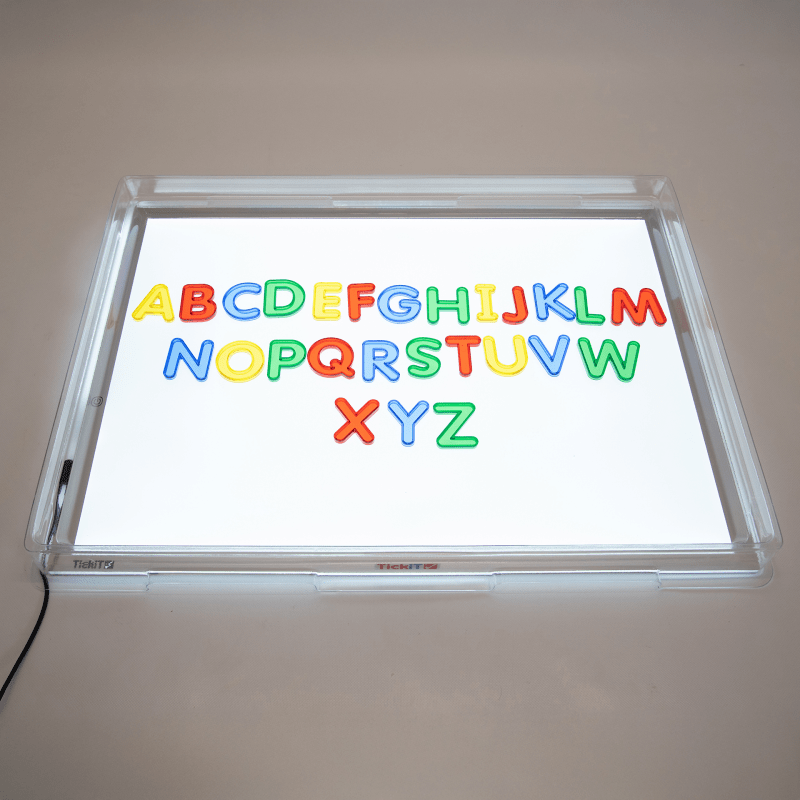 Tickit - Tickit - A2 lichtpaneel met transparante speeltray voor sensorisch spel - Playlaan