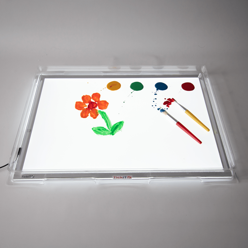 Tickit - Tickit - A2 lichtpaneel met transparante speeltray voor sensorisch spel - Playlaan