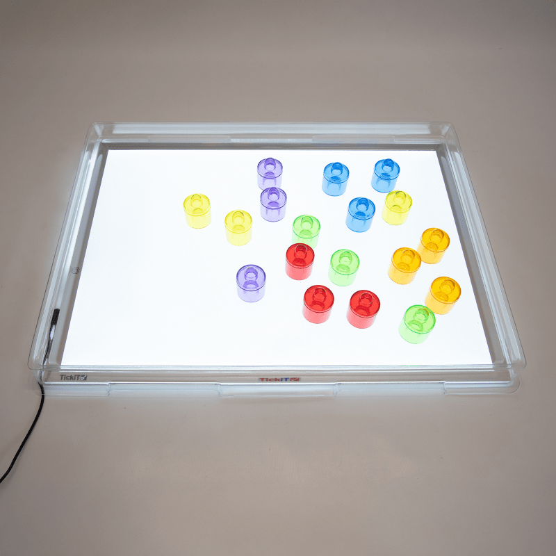 Tickit - Tickit - A2 lichtpaneel met transparante speeltray voor sensorisch spel - Playlaan