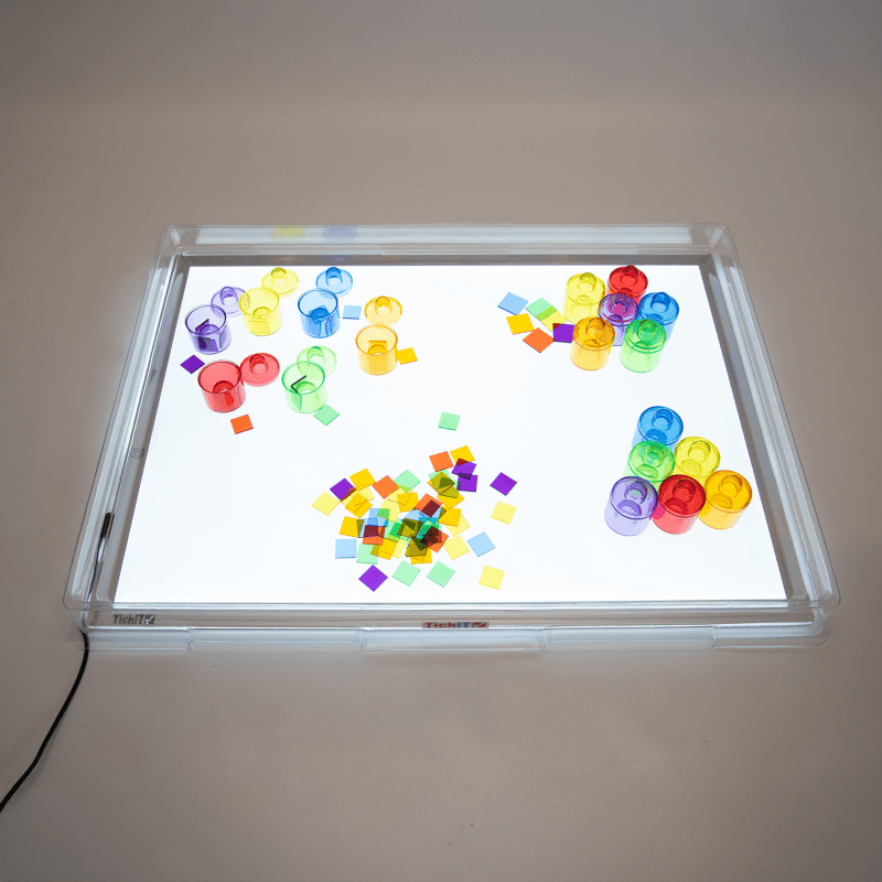 Tickit - Tickit - A2 lichtpaneel met transparante speeltray voor sensorisch spel - Playlaan