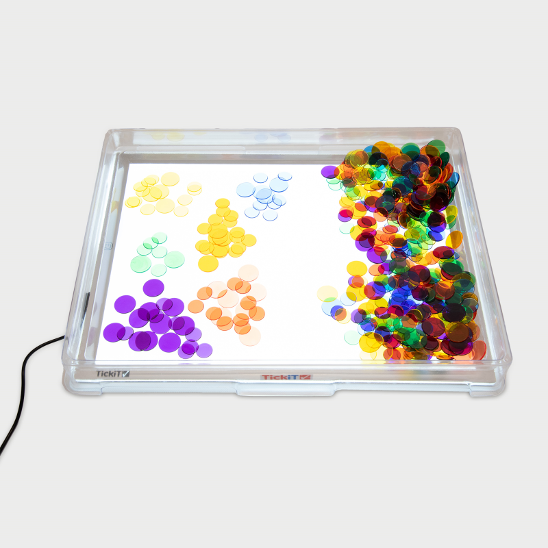 Tickit - Tickit - A3 lichtpaneel met transparante speeltray voor sensorisch spel - Playlaan