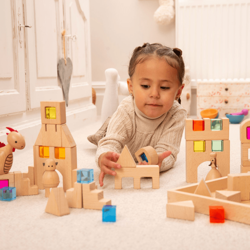 Tickit - Tickit - Houten Bouwblokken met Edelstenen - Playlaan