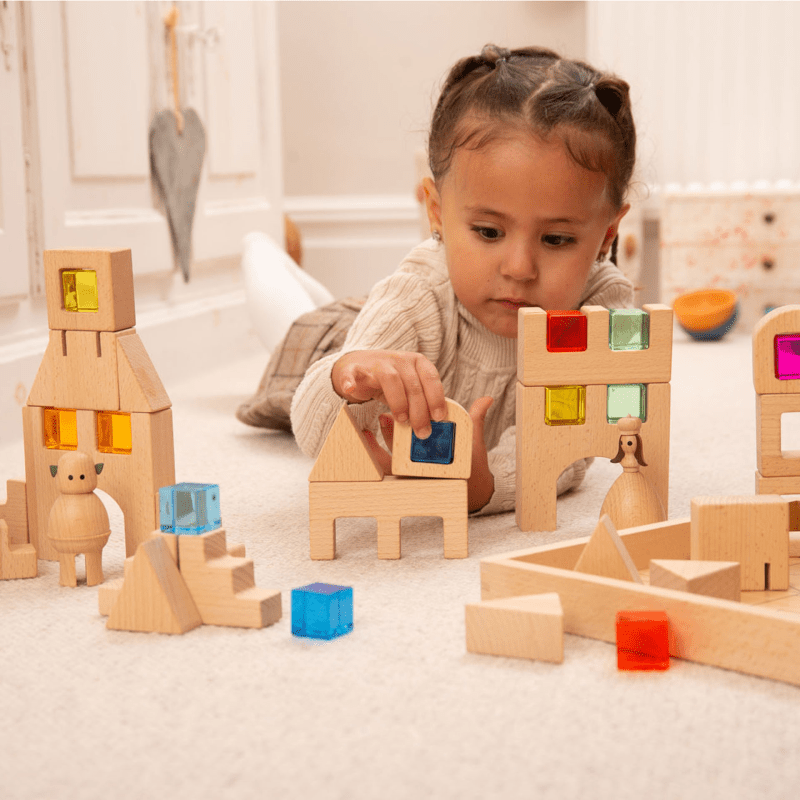 Tickit - Tickit - Houten Bouwblokken met Edelstenen - Playlaan