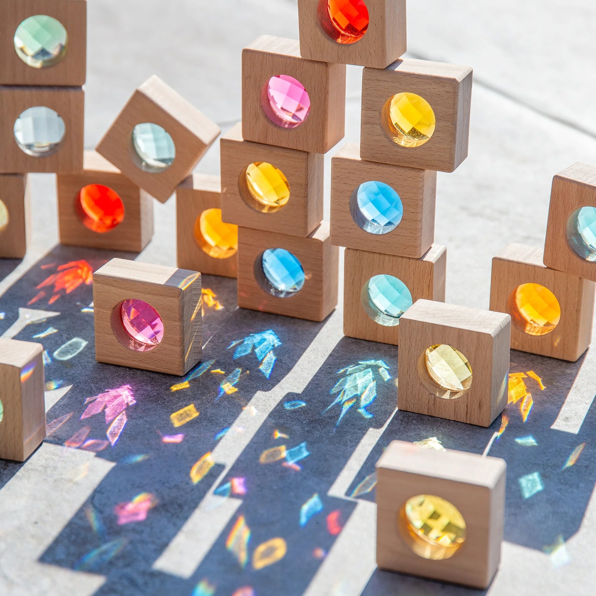 Tickit - Tickit - Houten Caleidoscoop Blokken 20stuks (FSC) - Playlaan