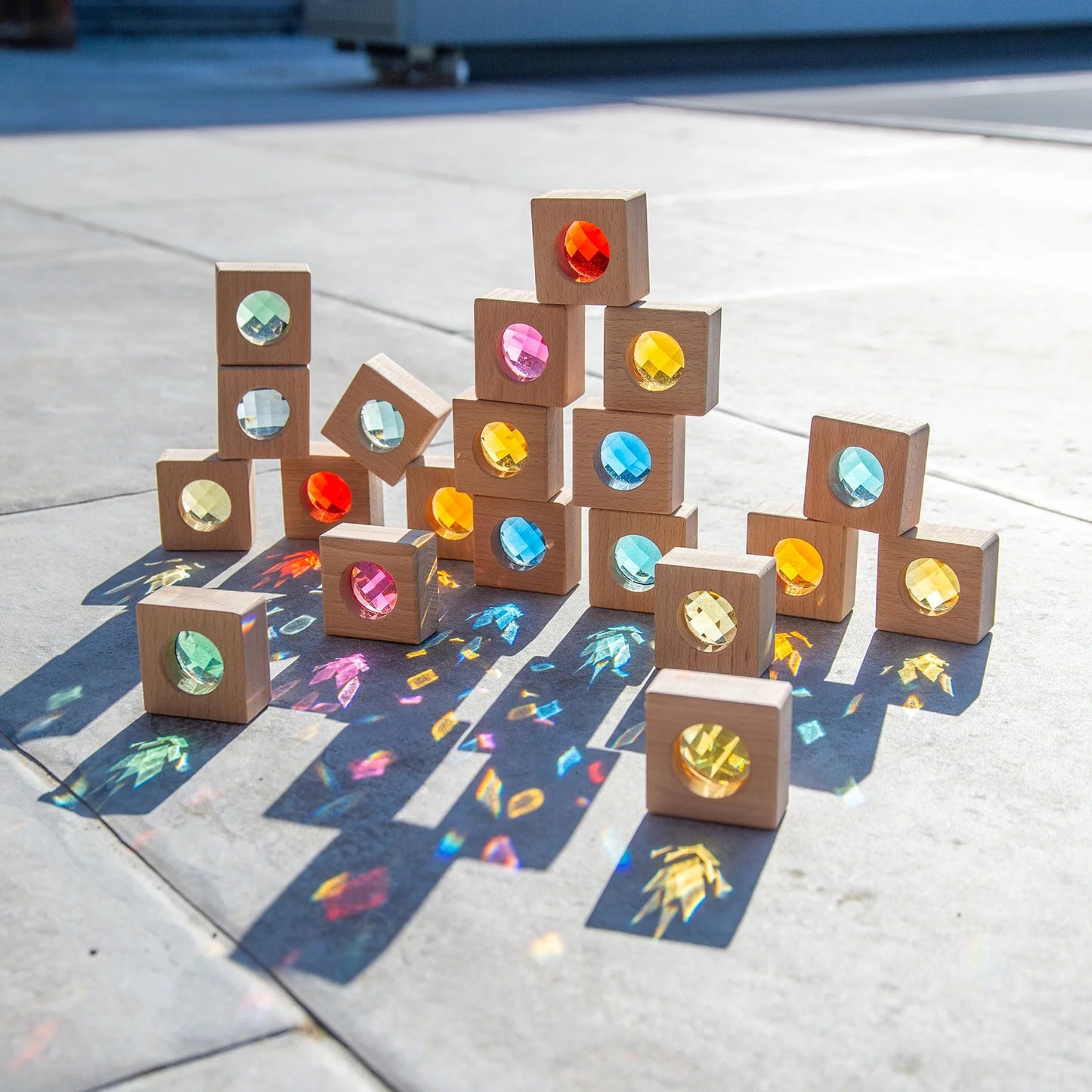 Tickit - Tickit - Houten Caleidoscoop Blokken 20stuks (FSC) - Playlaan