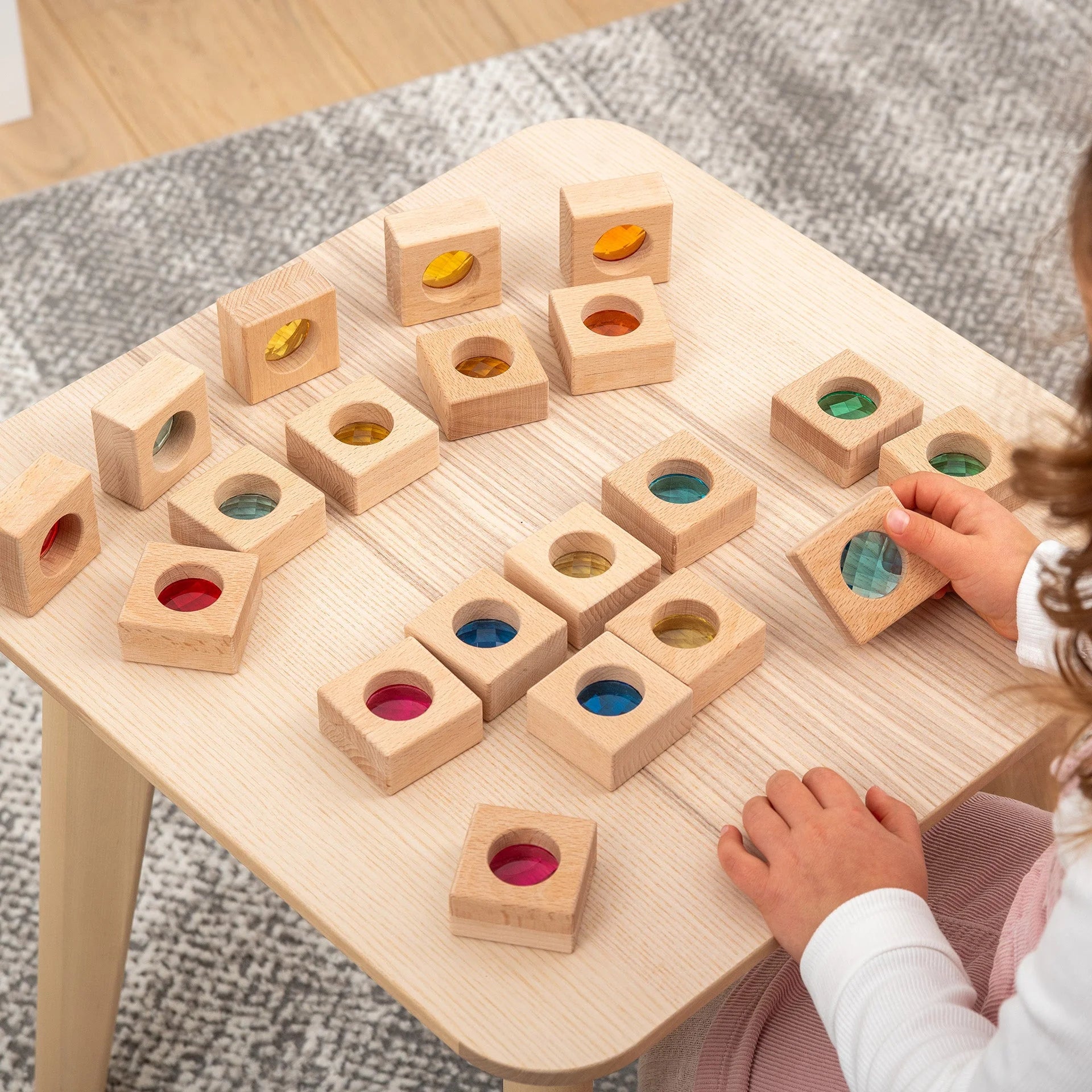 Tickit - Tickit - Houten Caleidoscoop Blokken 20stuks (FSC) - Playlaan