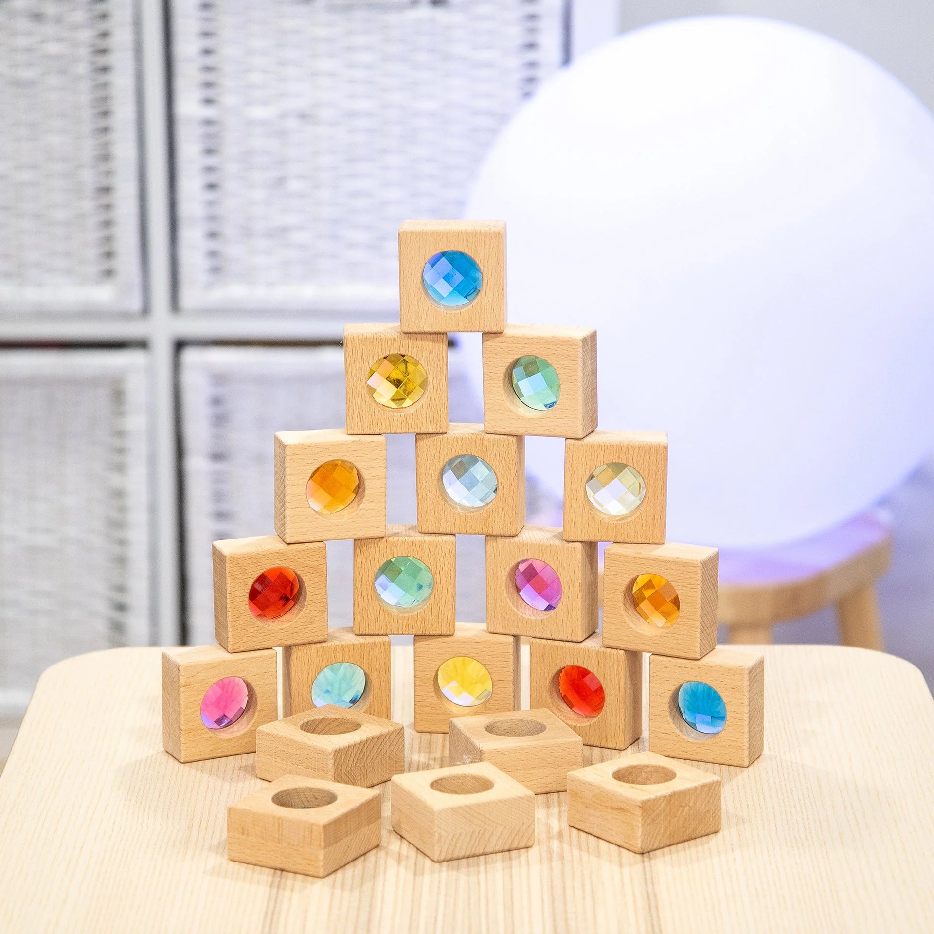 Tickit - Tickit - Houten Caleidoscoop Blokken 20stuks (FSC) - Playlaan