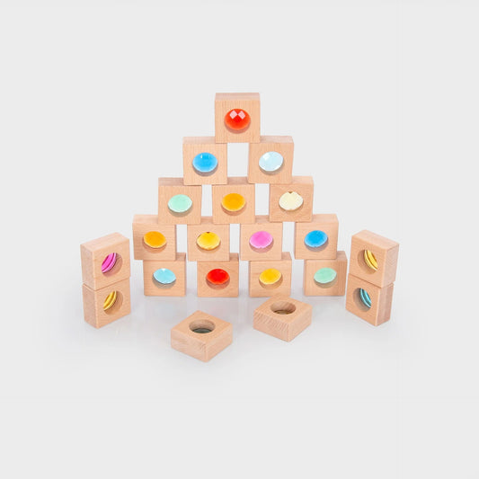 Tickit - Tickit - Houten Caleidoscoop Blokken 20stuks (FSC) - Playlaan
