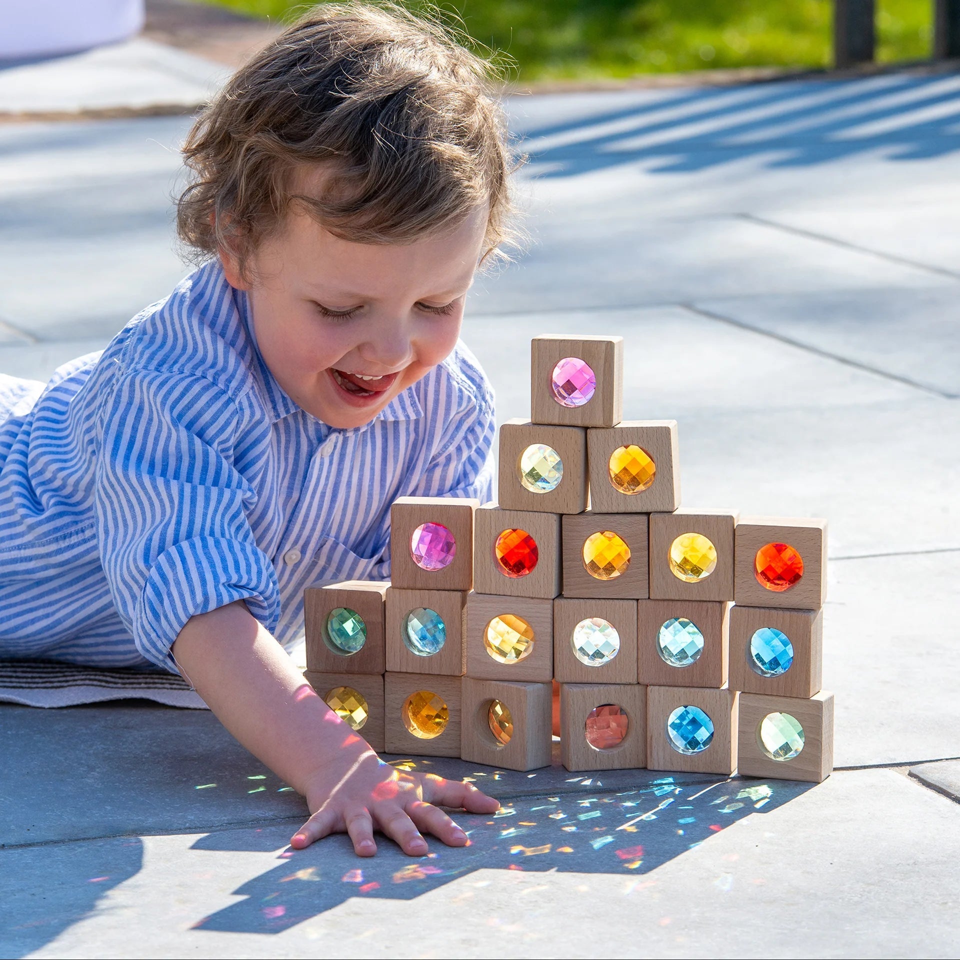 Tickit - Tickit - Houten Caleidoscoop Blokken 20stuks (FSC) - Playlaan