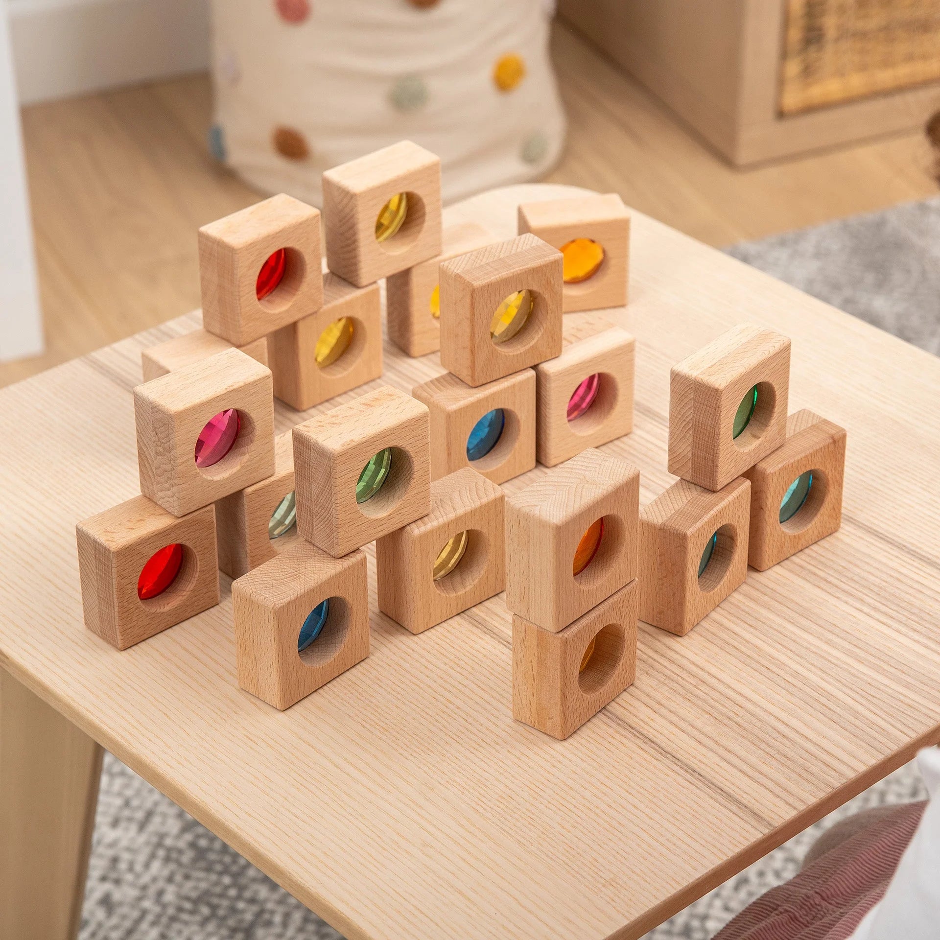 Tickit - Tickit - Houten Caleidoscoop Blokken 20stuks (FSC) - Playlaan