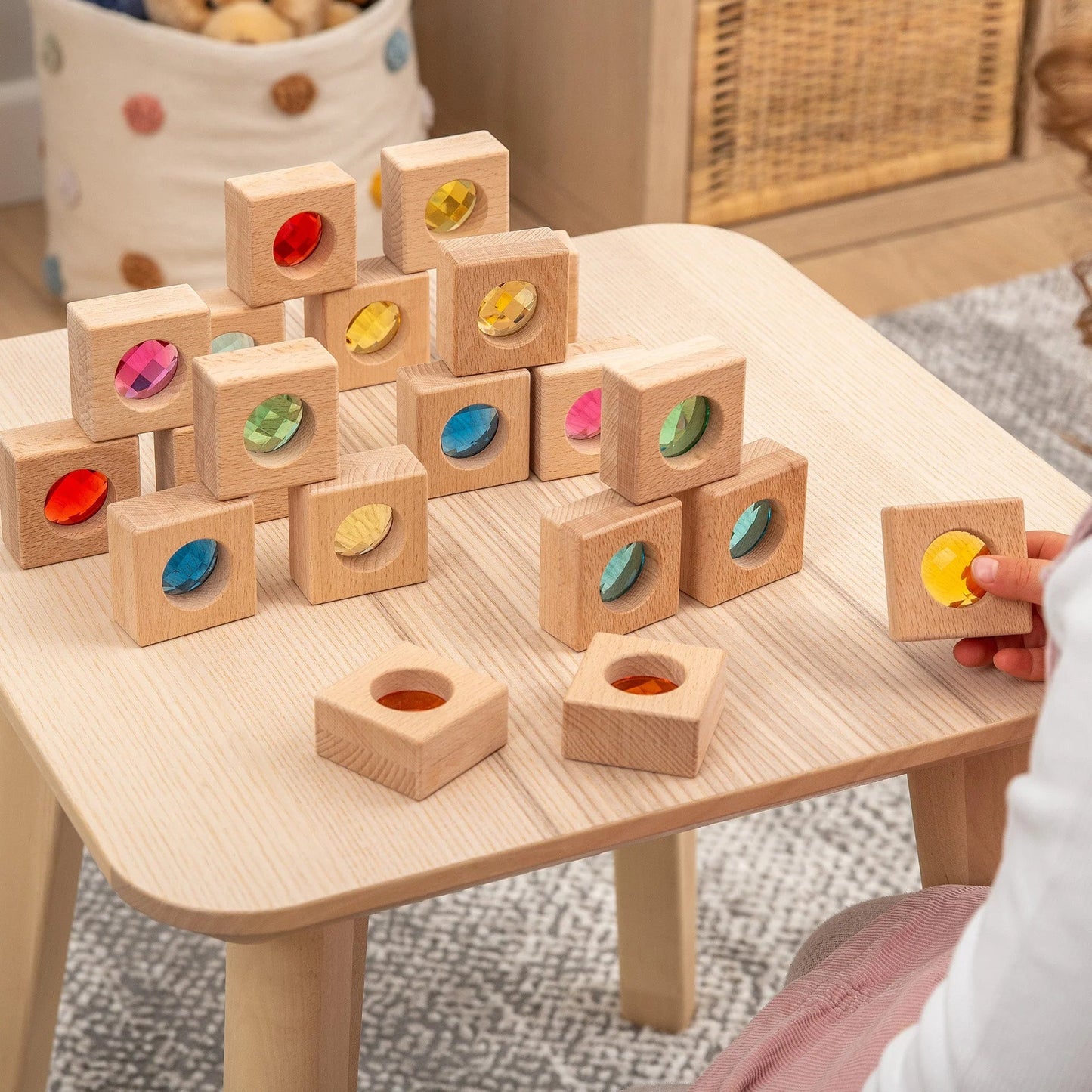 Tickit - Tickit - Houten Caleidoscoop Blokken 20stuks (FSC) - Playlaan