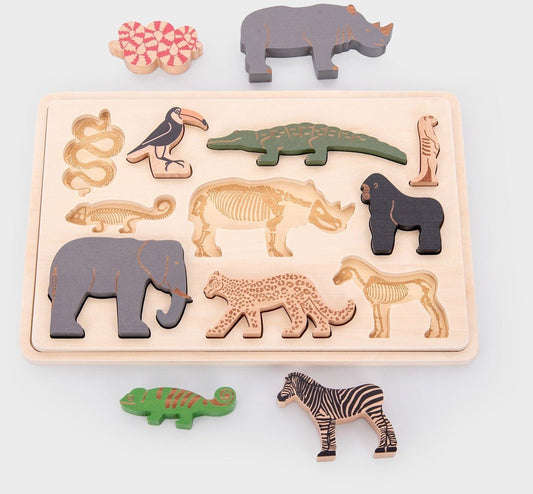 Tickit - Tickit - Houten Dieren Puzzel Safari - Playlaan