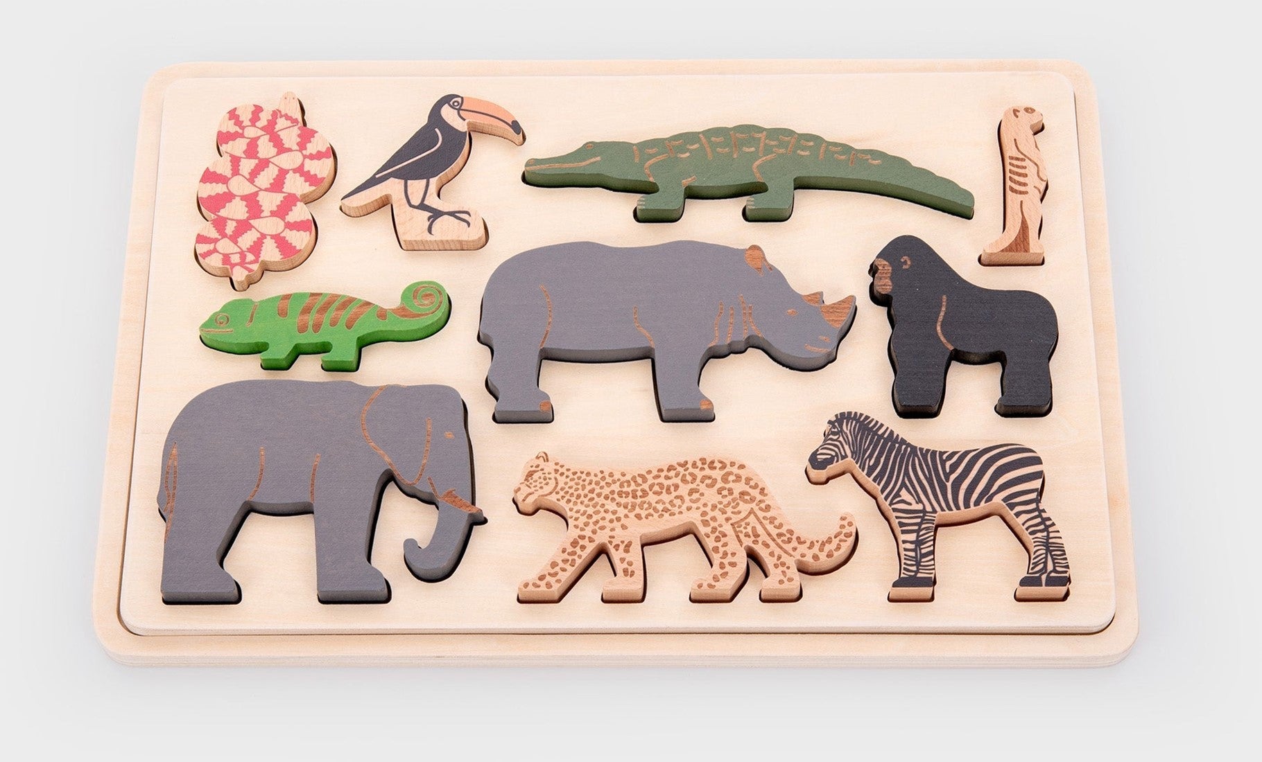 Tickit - Tickit - Houten Dieren Puzzel Safari - Playlaan