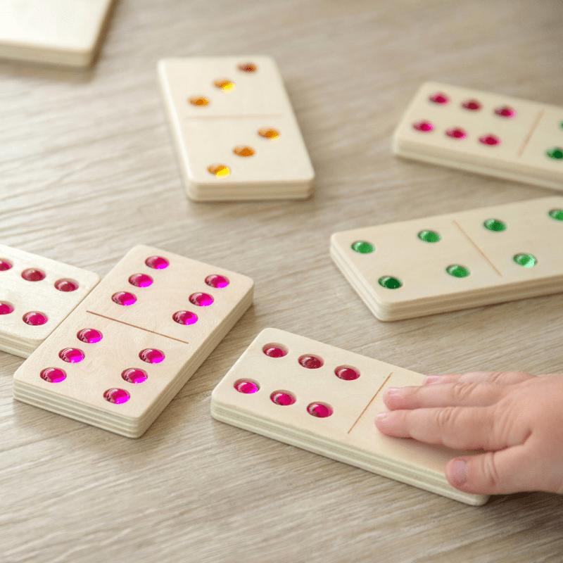 Tickit - Tickit - Houten domino’s met juwelen (28 stuks) - Playlaan