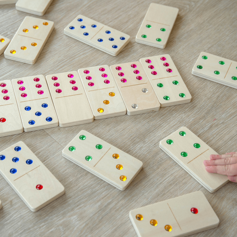 Tickit - Tickit - Houten domino’s met juwelen (28 stuks) - Playlaan