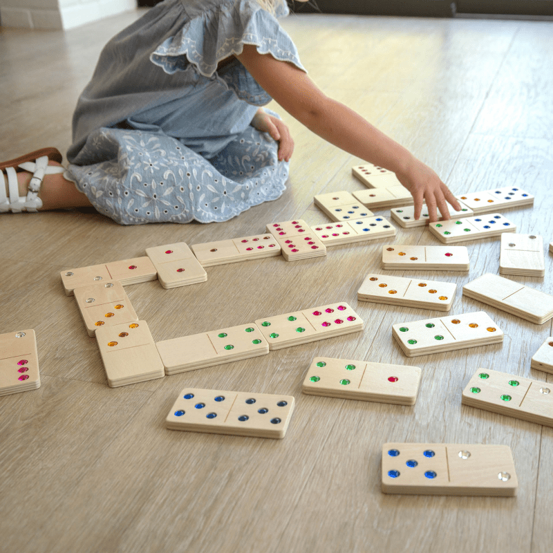 Tickit - Tickit - Houten domino’s met juwelen (28 stuks) - Playlaan