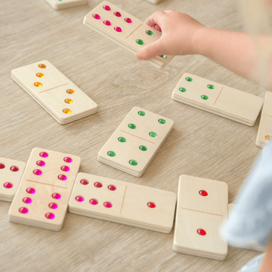 Tickit - Tickit - Houten domino’s met juwelen (28 stuks) - Playlaan