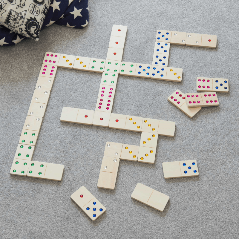 Tickit - Tickit - Houten domino’s met juwelen (28 stuks) - Playlaan