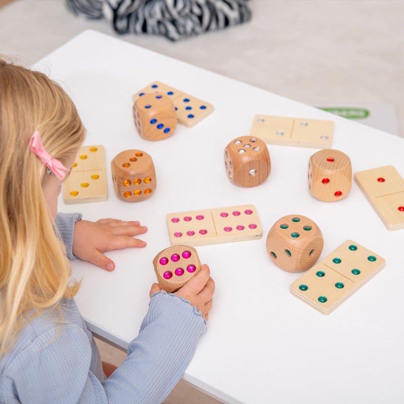 Tickit - Tickit - Houten Edelstenen Bouwblokken met Speelbak - Playlaan
