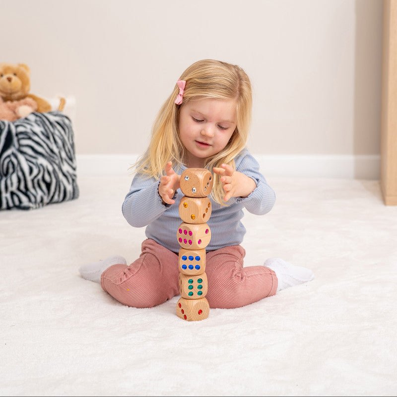 Tickit - Tickit - Houten Edelstenen Bouwblokken met Speelbak - Playlaan