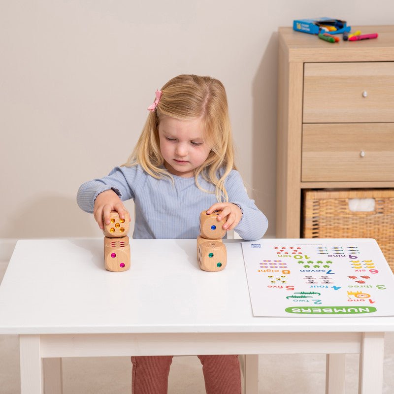 Tickit - Tickit - Houten Edelstenen Bouwblokken met Speelbak - Playlaan