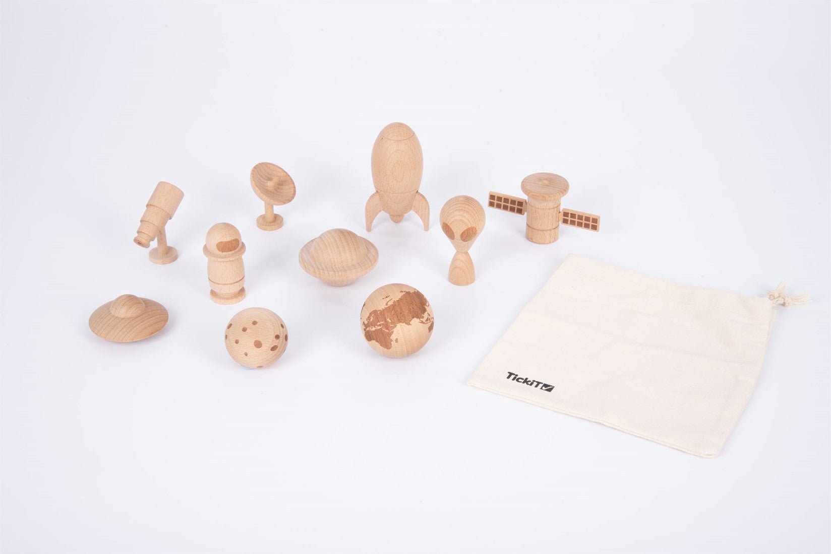 Tickit - Tickit - Houten figuren ruimteavontuur set - Playlaan
