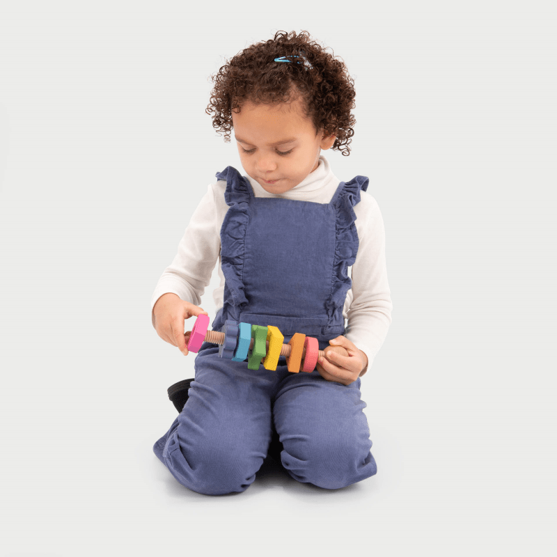 Tickit - Tickit - Houten Regenboog Schroef- en Draaispel met Bouten - Playlaan