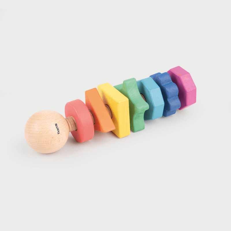 Tickit - Tickit - Houten Regenboog Schroef- en Draaispel met Bouten - Playlaan