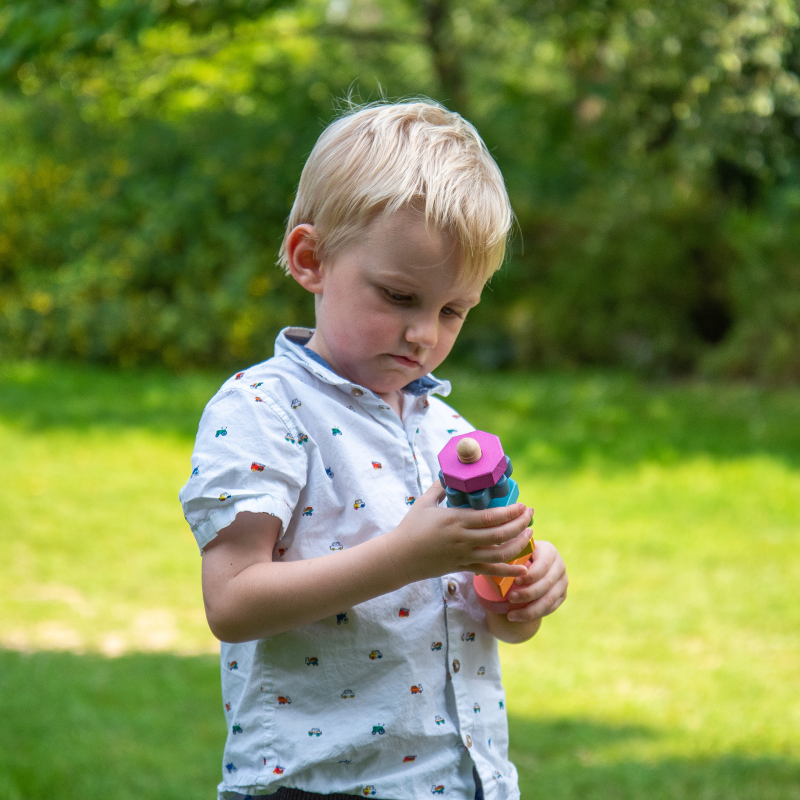 Tickit - Tickit - Houten Regenboog Schroef- en Draaispel met Bouten - Playlaan