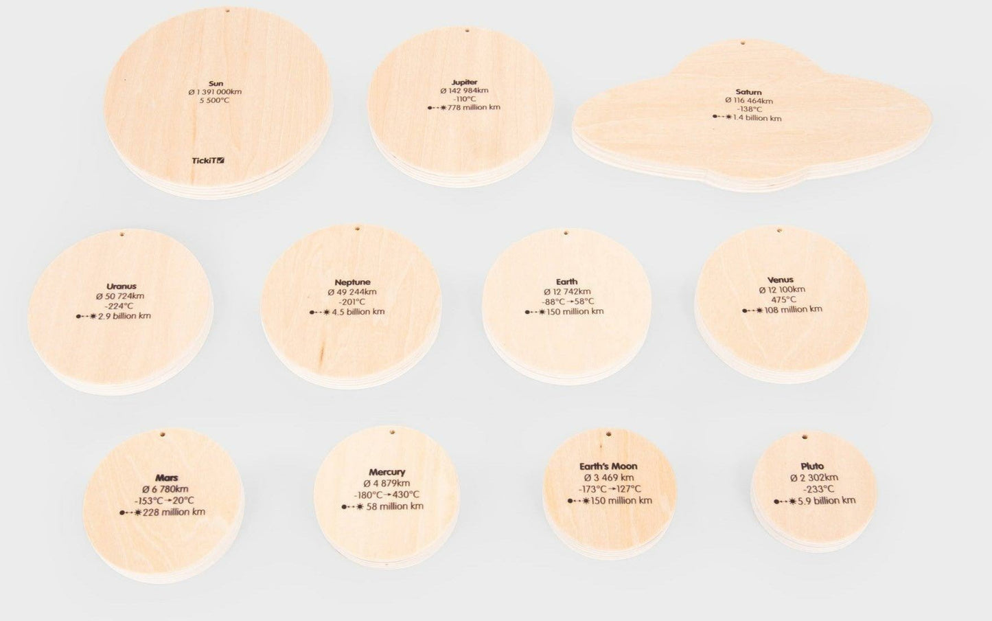 Tickit - Tickit - Houten zonnestelsel speelset - Playlaan