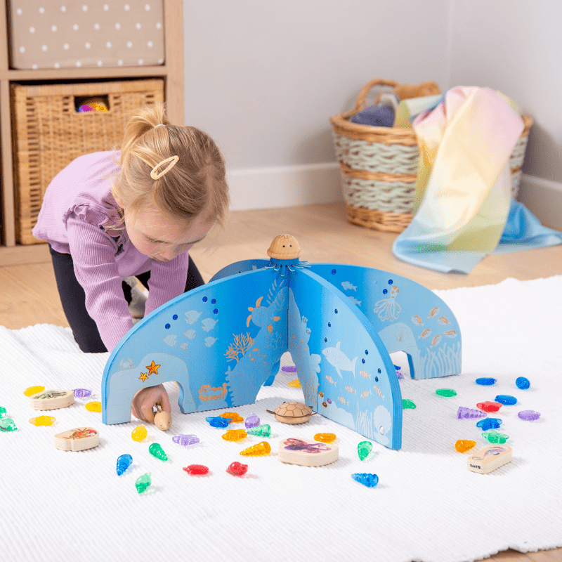 Tickit - Tickit - Ocean Discovery Verdeelstukken voor Sensorisch Spel Lichttafel of Tuff Tray - Playlaan