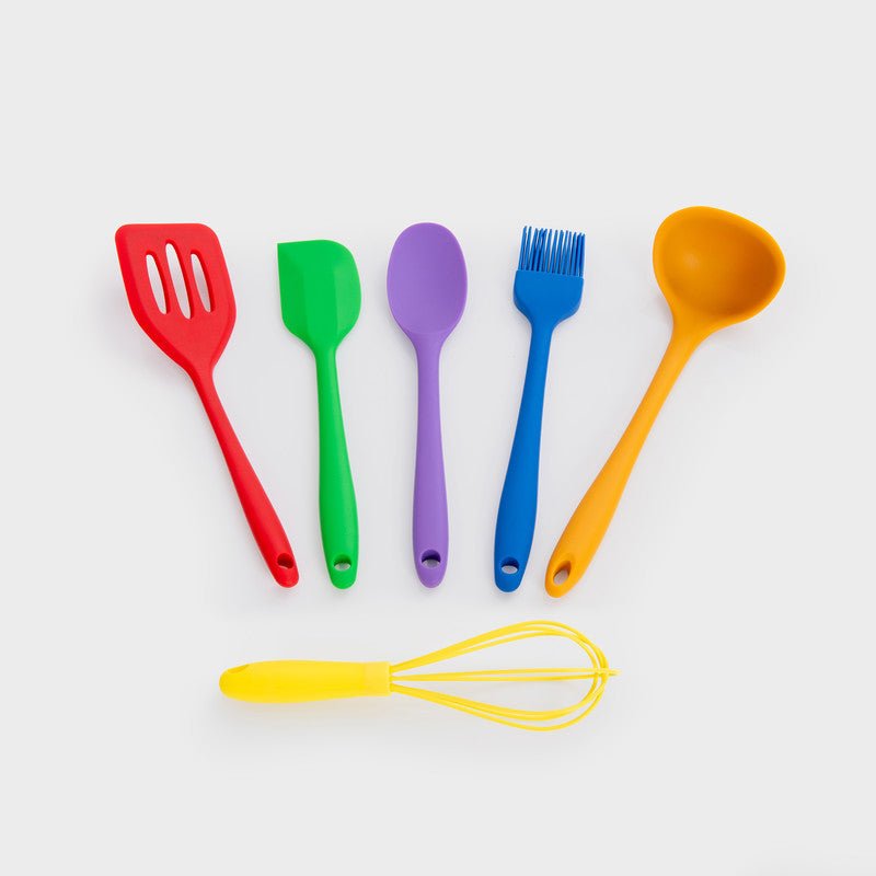 Tickit - Tickit - Rainbow Silicone Utensils - Pk6 - Playlaan